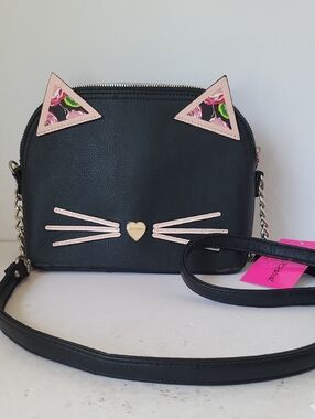 Betsey Johnson Black Cat Crossbody NWT but Shopworn
